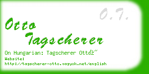 otto tagscherer business card